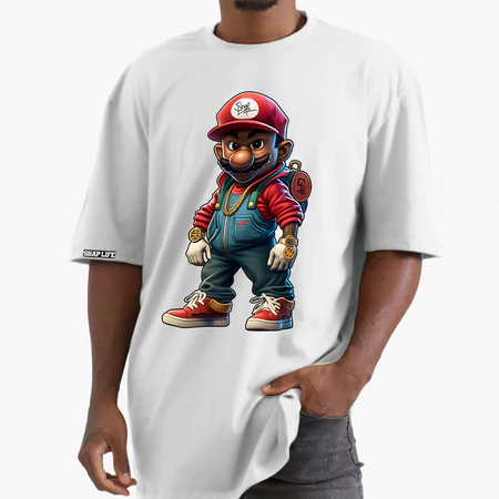 Camisa Estampada Camiseta Verão Casual 100% Algodão