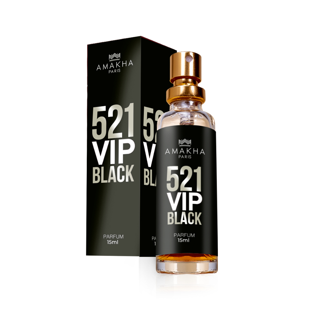 521 Vip Black Perfume Masculino de Bolso 15ml - Amakha Paris em Oferta na Shopee