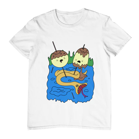 Camiseta Estampada Unissex Desenho Animado 100% Algodão