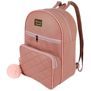 Bolsa Mochila Feminina - de Couro Sintetico Bolsas femininas de moda + CHAVEIRO POMPOM em Oferta na Shopee