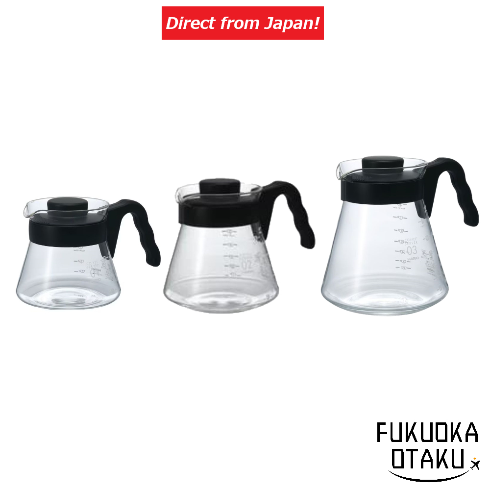Servidor de Café HARIO V60 VCS-01B/02B/03B 450ml~1000ml Vidro Resistente【Direto do Japão】