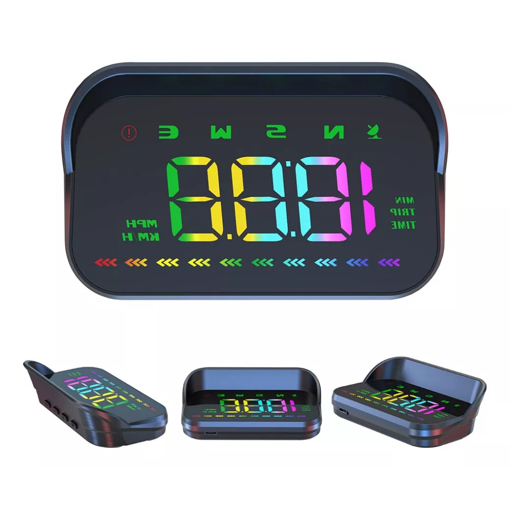 Hud Universal Com Projeção-velocidade,gps,bússola,alerta,usb