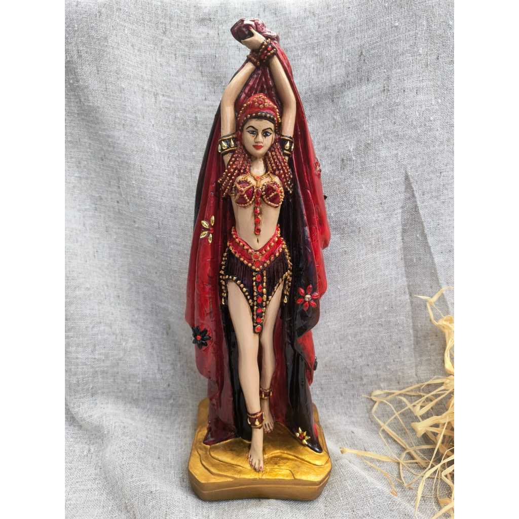 Estátua Imagem Pombogira Sete Véus Cigana 35cm gesso