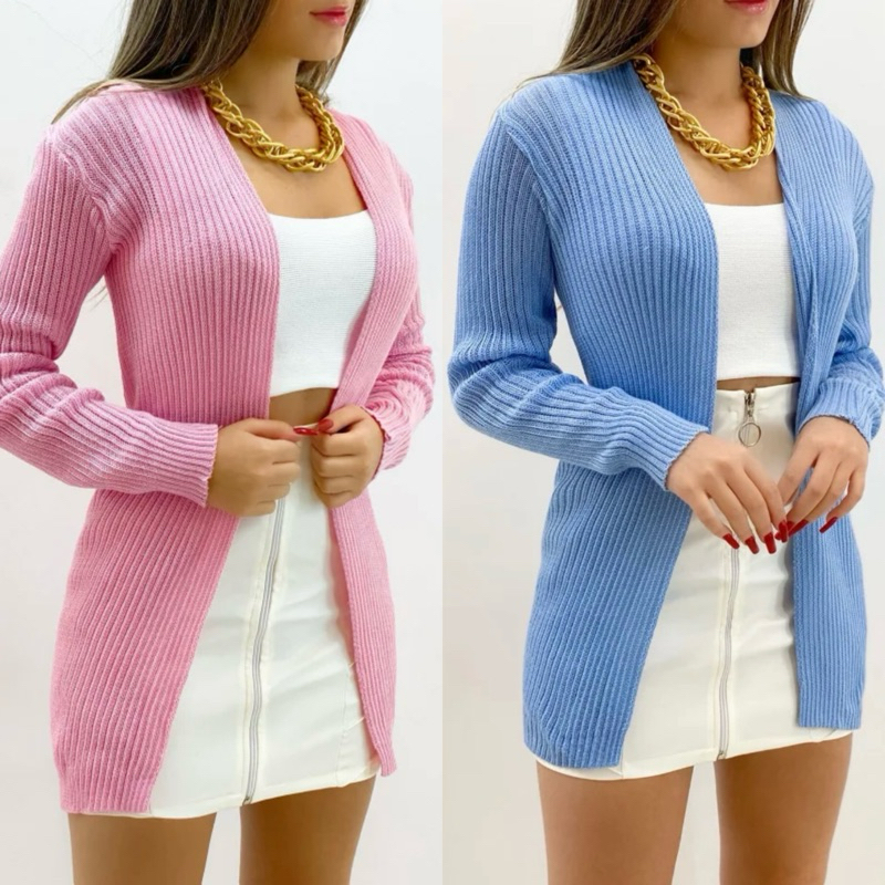 Cardigan Tricot Canelado