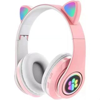Fone De Ouvido Orelha de Gatinho Cat Ear Headphone Bluetooth 5.3 com Luzes RGB Altomex B-19 (B) - Dragão em Oferta na Shopee