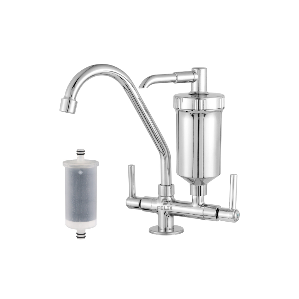 Torneira com Filtro Bancada Bica Móvel Cozinha Gourmet Mesa 1/4 de Volta com Refil em Oferta na Shopee