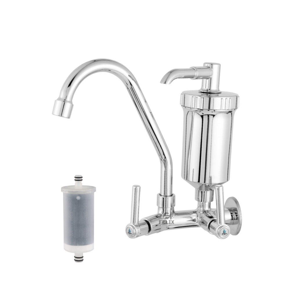 Torneira Filtro Cozinha Parede Bica Móvel Gourmet 1/4 de Volta com Refil em Oferta na Shopee