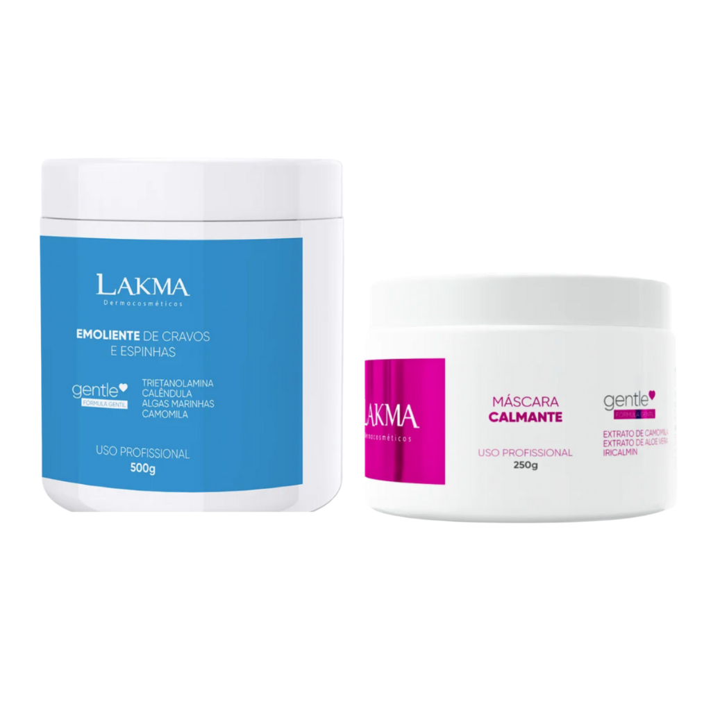 Kit Emoliente de Cravos 500g e Máscara Facial Calmante 250g Para Pele Limpa e Renovada Lakma