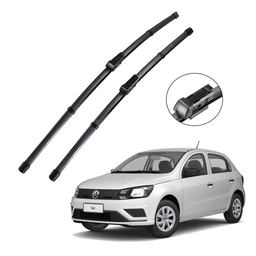 Par Palhetas Gol G-6 2013 a 2016 Limpador De Parabrisa Silicone Chuva em Oferta na Shopee