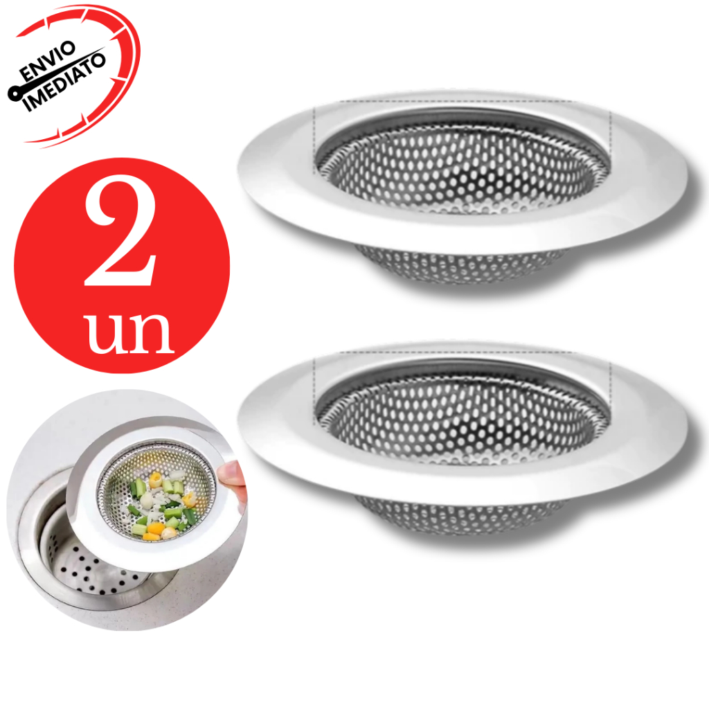 Ralo Ralinho Para Pias Tanques Grande Borda Inox Cozinha Restaurante Kit 3