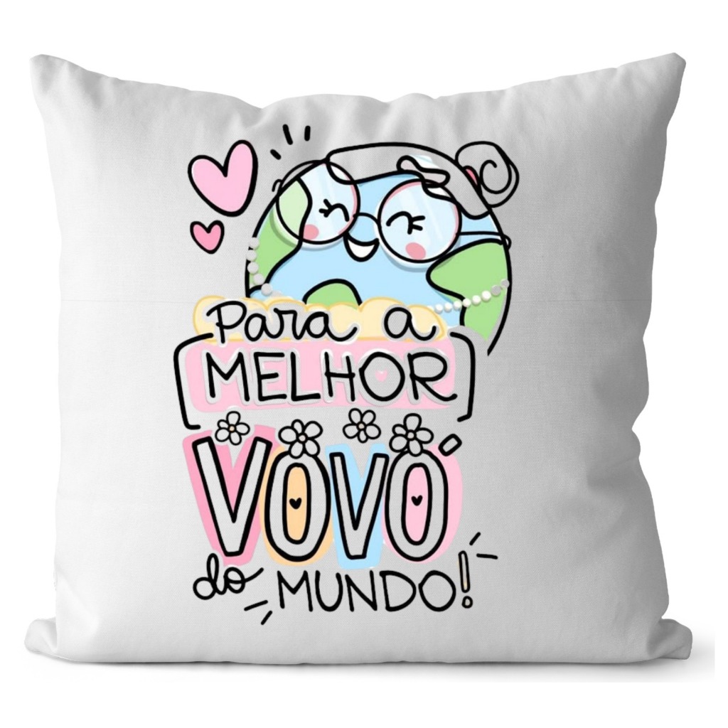 ALMOFADA 20X20 PERSONALIZADA DIA DAS MÃES / VOVÓ COM ENCHIMENTO em Oferta na Shopee