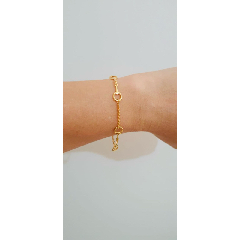 Pulseira elo Bridao hipismo 18.5cm
