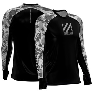 Camiseta Premium Flex Proteção UV 50+ - Mar Negro
