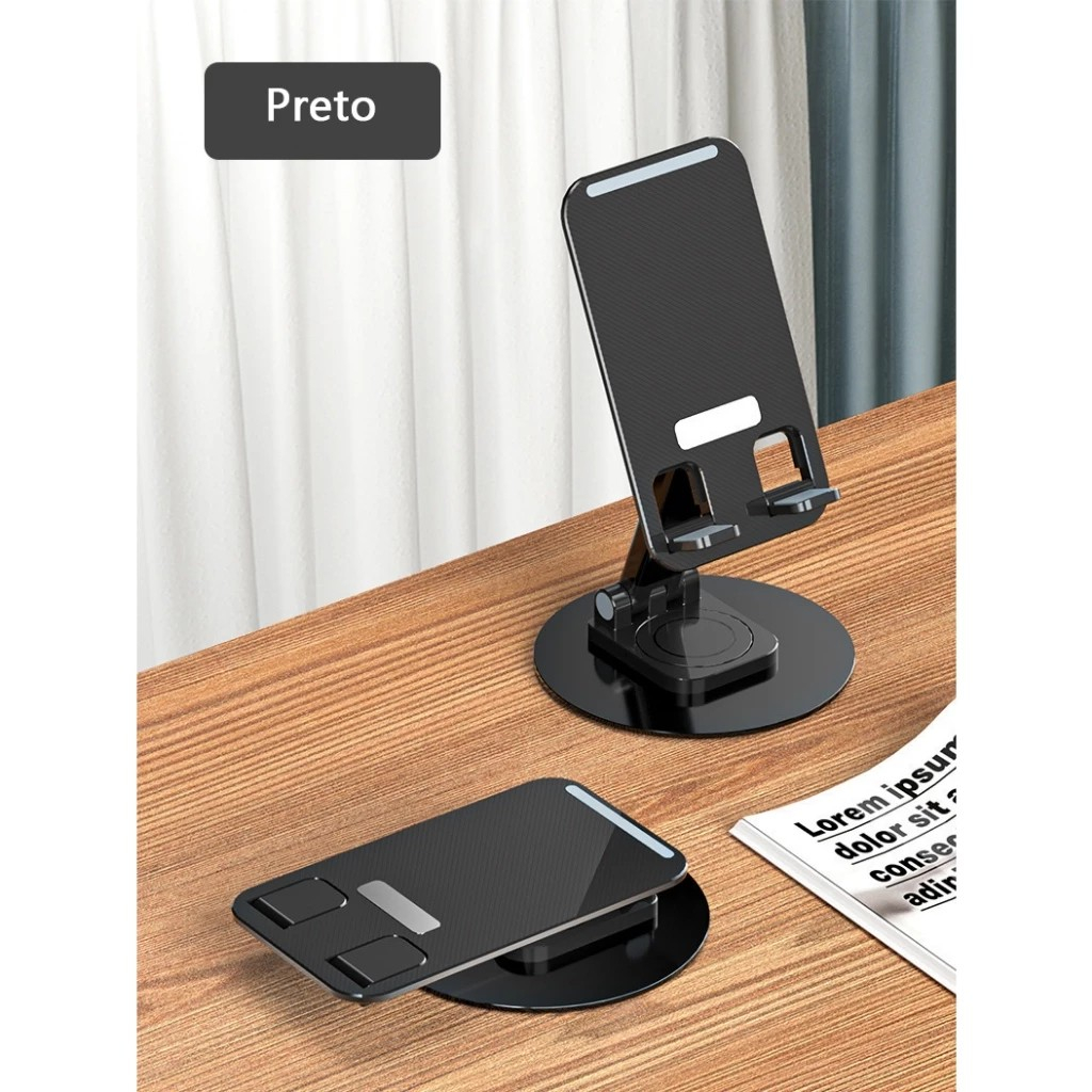 Suporte Para Celular E Tablet Ajustável Apoio Mesa