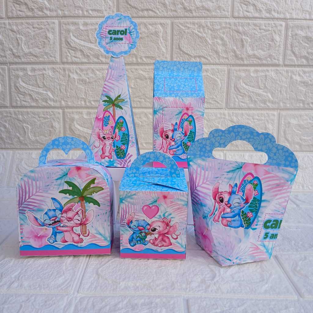 kit caixinhas personalizadas Stitch / Mimos, Lembrancinhas, Caixinhas, Infantil, Kit festa, Aniversario, Decoração.