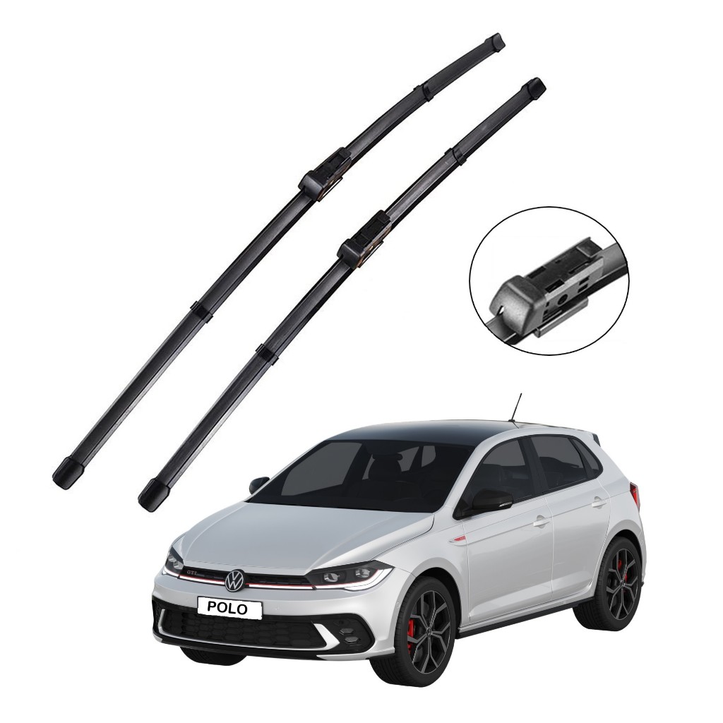 Par Palhetas Polo 2018 a 2025 Limpador De Parabrisa Silicone Chuva em Oferta na Shopee
