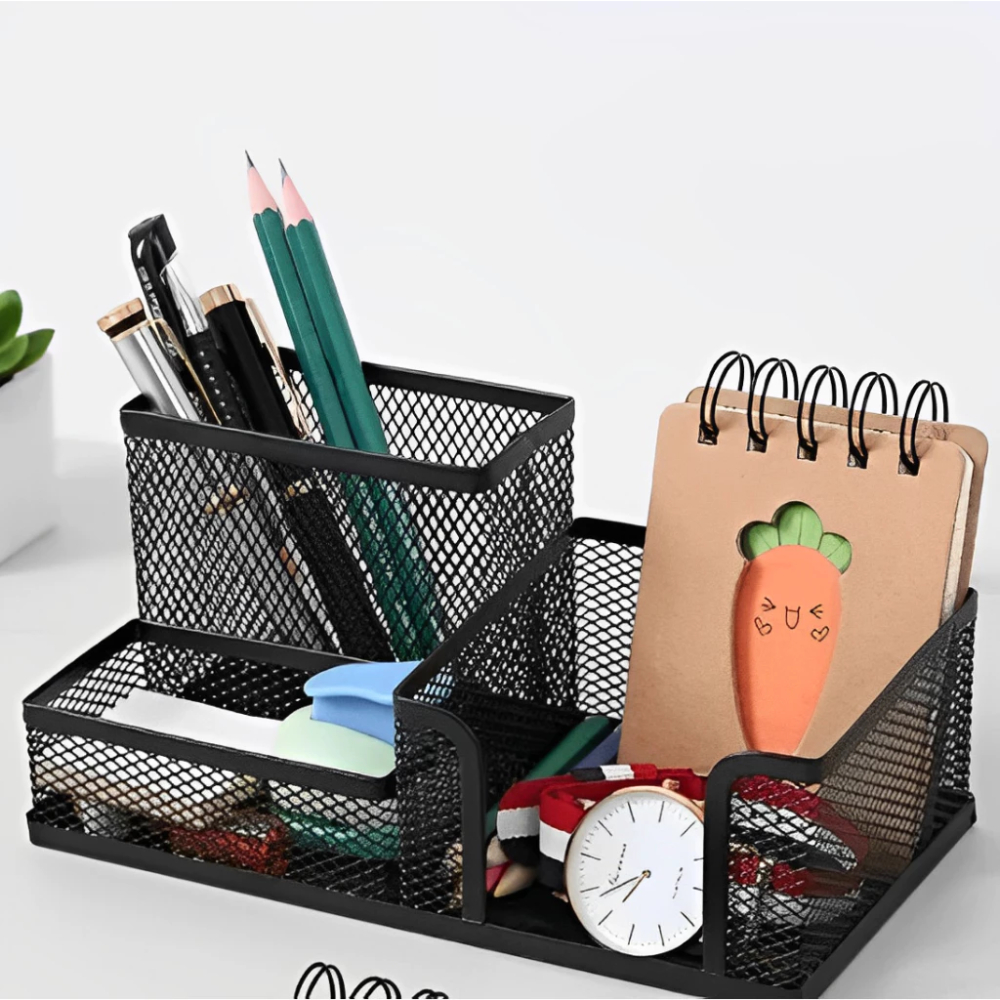 PORTA CANETA ORGANIZADOR PARA MESA DE METAL ARAMADO