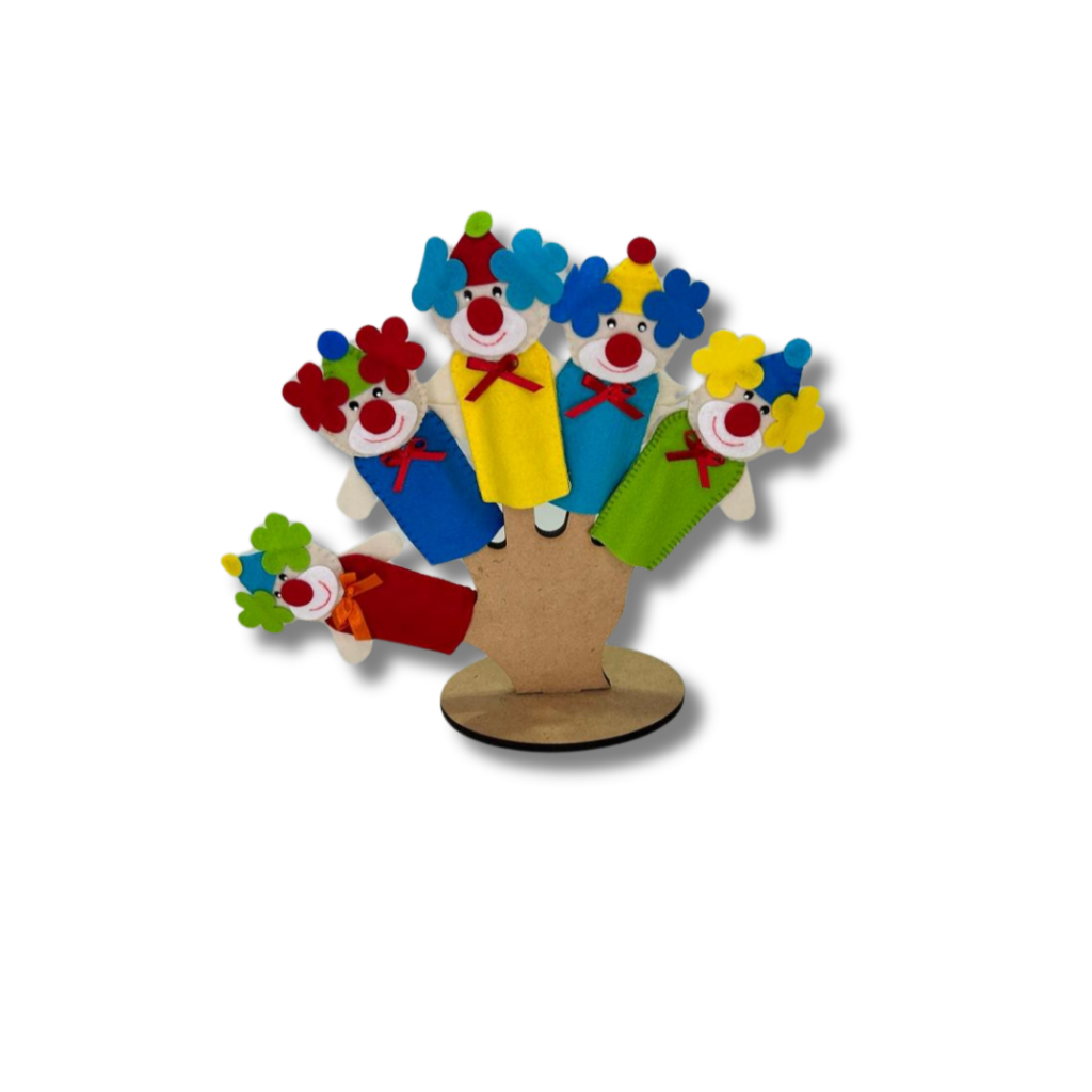 Dedoches Palhaços em Feltro em Oferta na Shopee