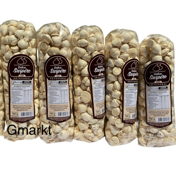 700 und. Suspiro mini Tradicional (kit c/5 x 100g ) em Oferta na Shopee