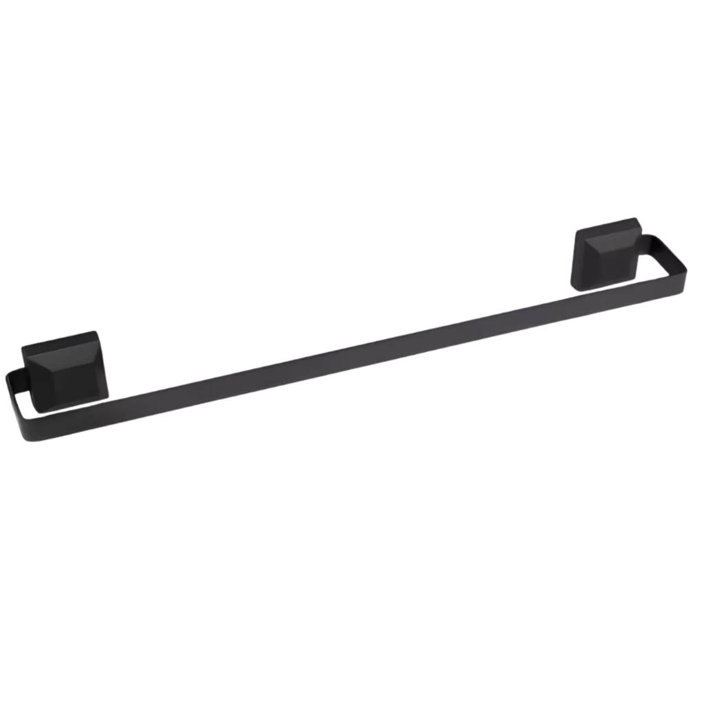 Porta Toalha Suporte Reto Toalheiro P Banheiro Preto Master em Oferta na Shopee