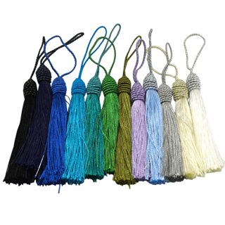 20 Pingente Tassel de seda franja com tulipa | chaveiro | resina | artesanato em Oferta na Shopee