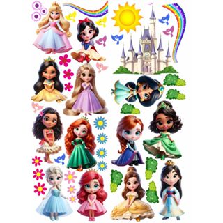 Adesivo Decorativo Parede Princesas Princesinhas (cod.adpp25) em Oferta na Shopee
