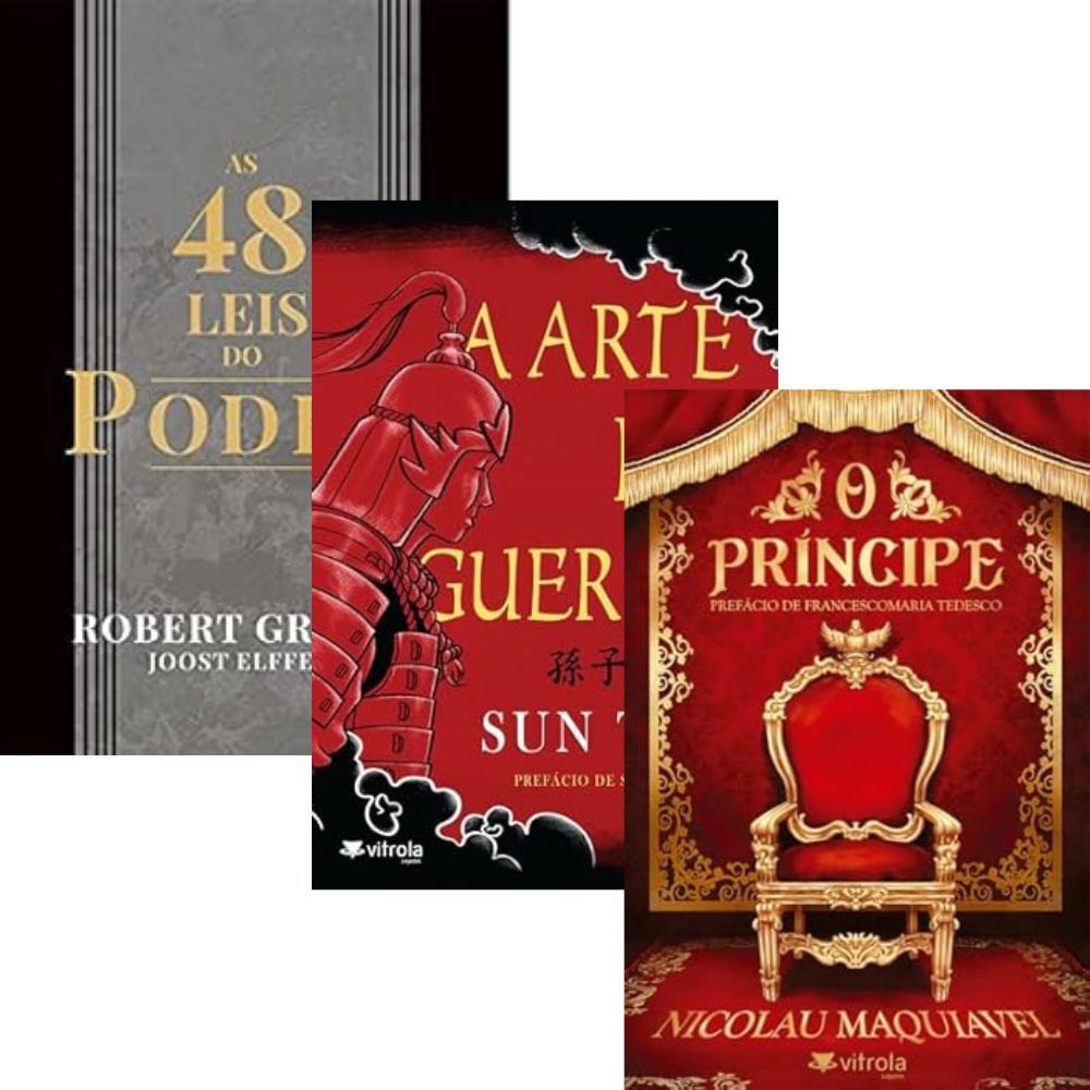 Kit As 48 leis do poder + A Arte da Guerra + O Principe | Livros Novos