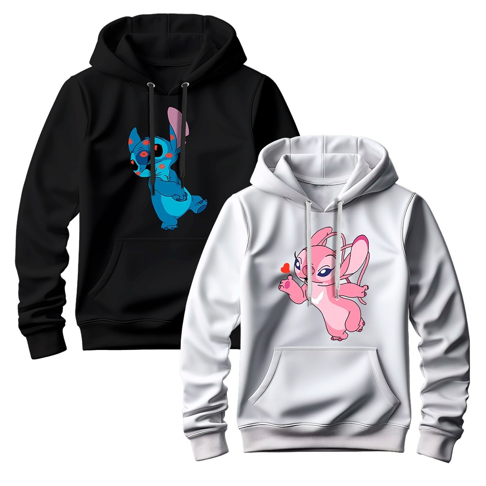 Kit  Moletom Casal Namorados Beijinho  Canguru com Capuz Amor em Oferta na Shopee