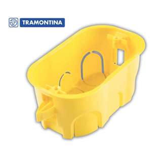 Caixa de Embutir Drywall 4x2 Amarela Tramontina em Oferta na Shopee