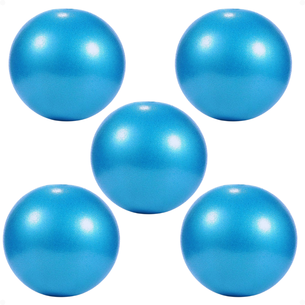 Kit 5 Bola Pilates Yoga 25 cm Ginástica Suíça AntiEstouro Fisioterapia Yoga Cross Treino Alongamento