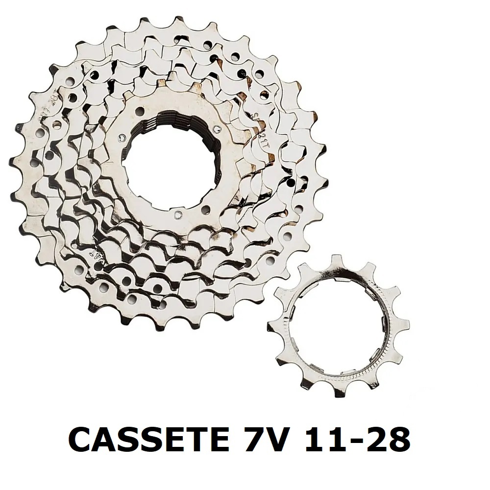 Cassete Bicicleta 7v 11-28d 7 Velocidades Bike Aro 26 29 MTB Urbana Estrada