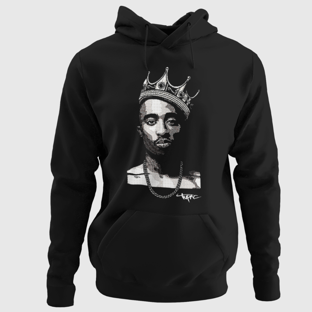Moletom Tupac Rap Rip Sad Cry Blusa Moletom Canguru Unissex Algodão