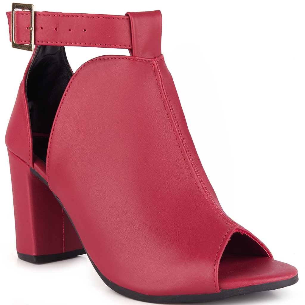 Sandália Feminina Moda Casual Ankle Boots Fechada Salto Alto Grosso 8,5cm Tendência Antiderrapante em Oferta na Shopee