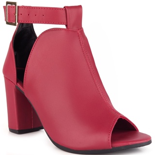 Sandália Feminina Moda Casual Ankle Boots Fechada Salto Alto Grosso 8,5cm Tendência Antiderrapante em Oferta na Shopee