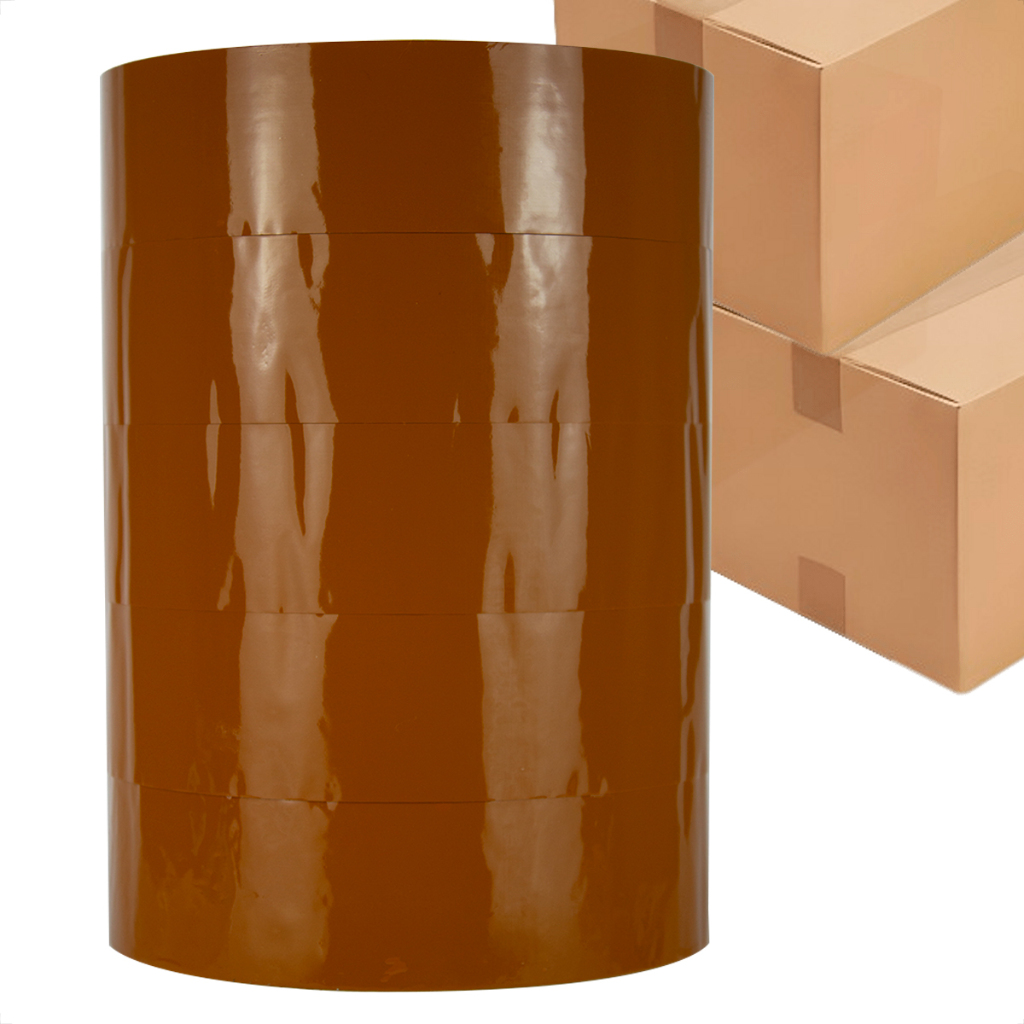 Kit 5 Fita Adesiva 500m Marrom Larga Durex Forte Embalagem em Oferta na Shopee