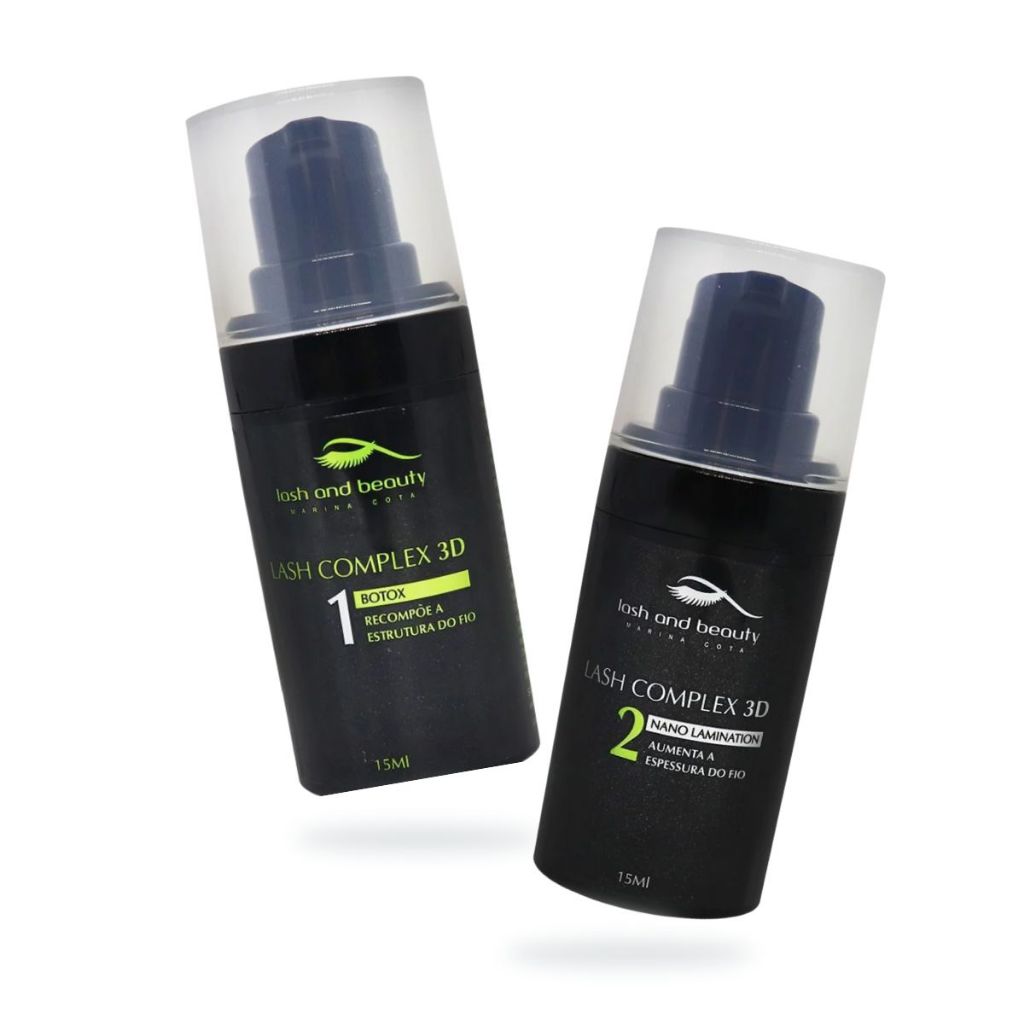 Tratamento Para Cílios Lash Complex 3D Kit Passo 1 e Paso 2 em Oferta na Shopee