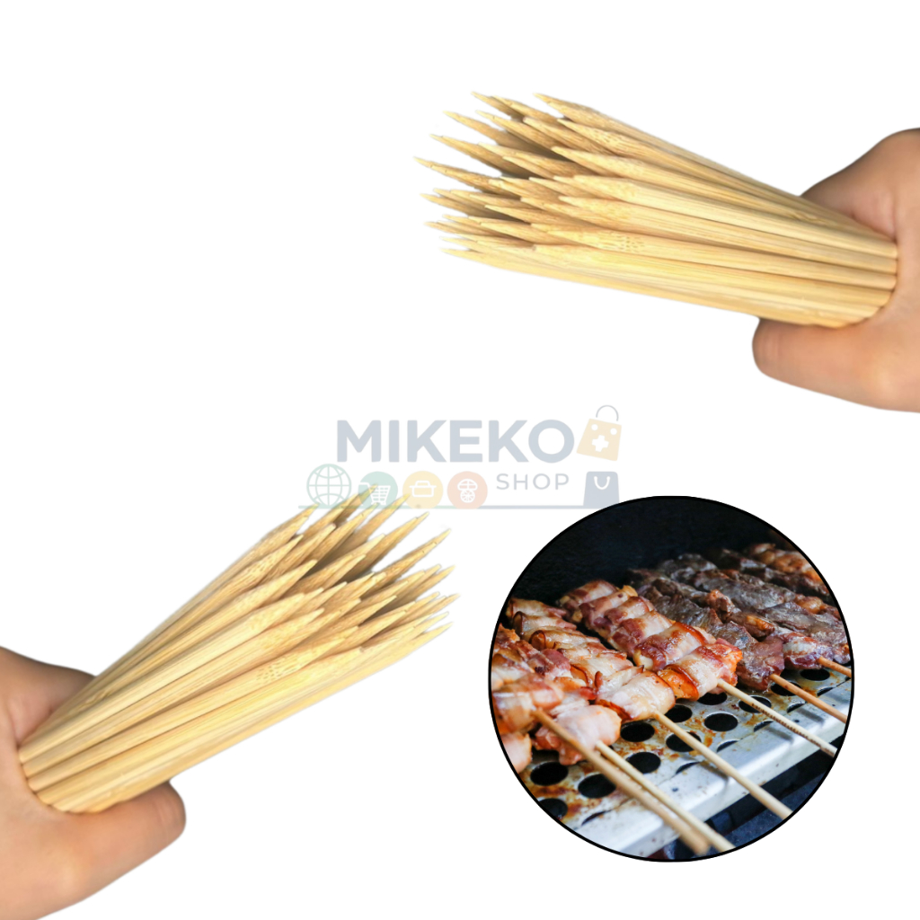 Espeto de Bambu 25cm Espetinho Para Churrasco 1000 Unidades
