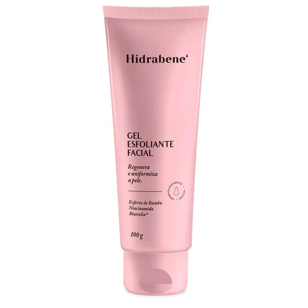 Gel Esfoliante Facial Hidrabene  Regenera e uniformiza a Pele Vegano 100g, Com Niacinamida e Bioecolia