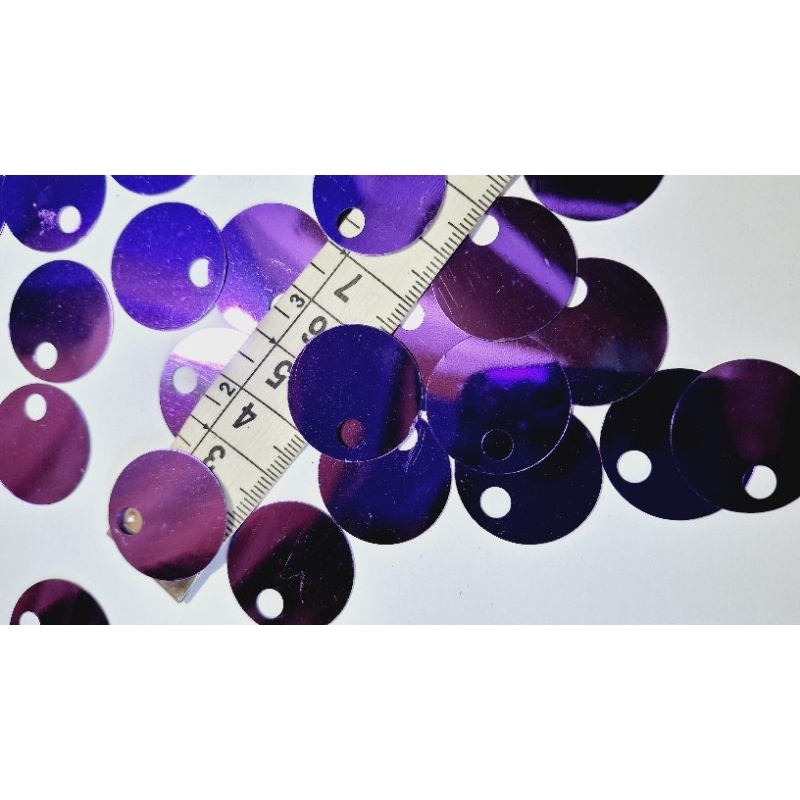 Paete Roxo Espelhado Furo Grande 25mm - Escolha a Quantidade Desejada