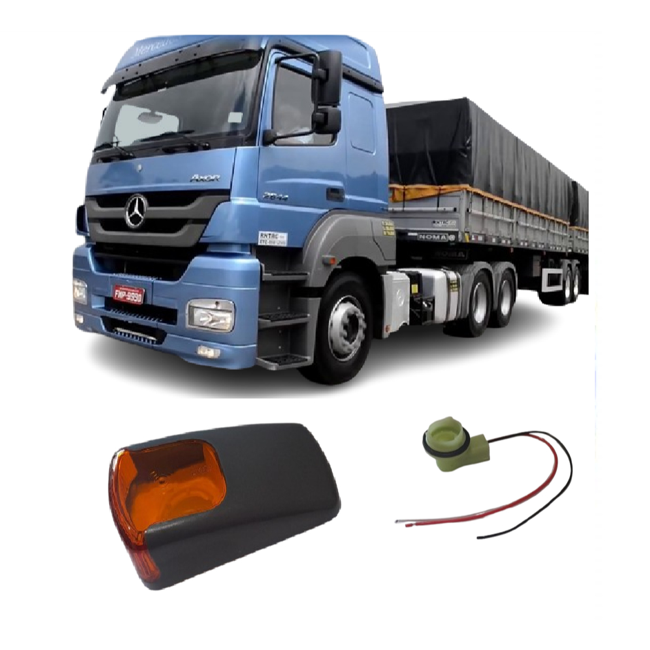 Lanterna Lateral Para Lama C/suporte Mercedes Benz Axor 9408200221