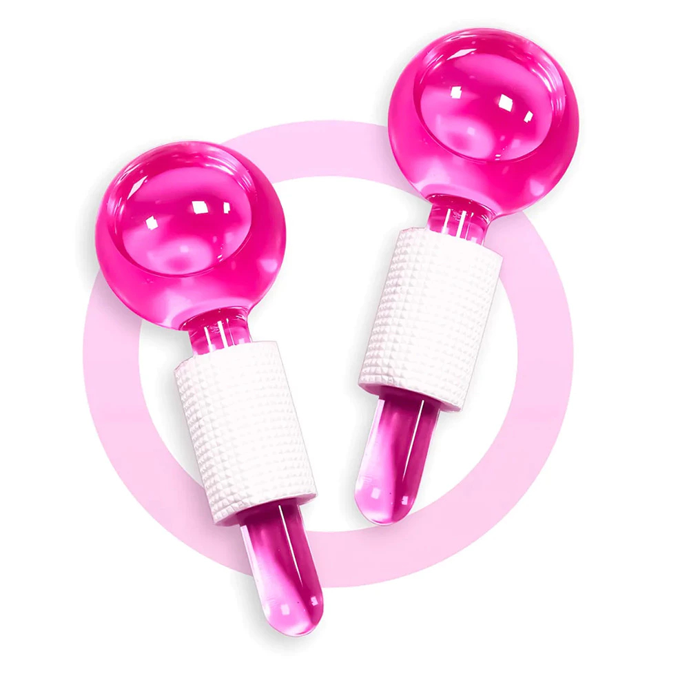 Esfera De Cromoterapia Kit 2pçs Par de esfera grande na cor rosa SEM GLITTER - Casa Belleza