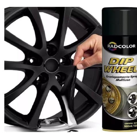 SPRAY PRETO FOSCO ENVELOPAMENTO LIQUIDO 500 ML RADNAQ em Oferta na Shopee