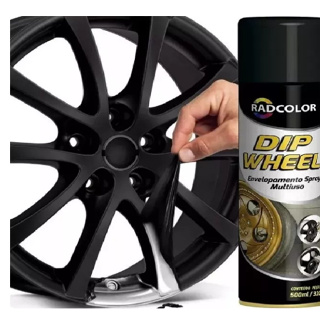 SPRAY PRETO FOSCO ENVELOPAMENTO LIQUIDO 500 ML RADNAQ em Oferta na Shopee