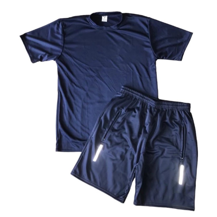 Conjunto Kit Camiseta Masculina Dry Fit Academia + 1 Bermuda Esportiva Masculina