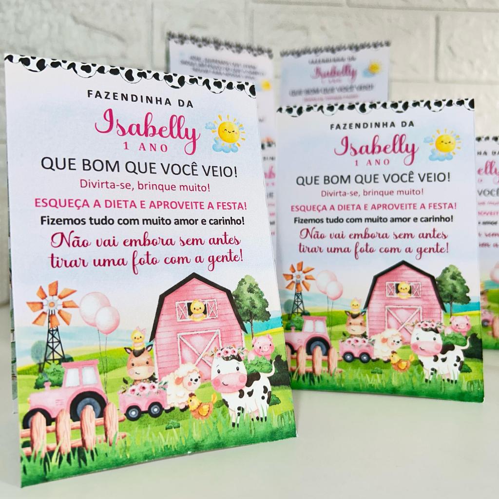 Centro de Mesa Personalizado Fazendinha - plaquinha de mesa enfeite Decoração Chá de Bebê e Aniversário Infantil