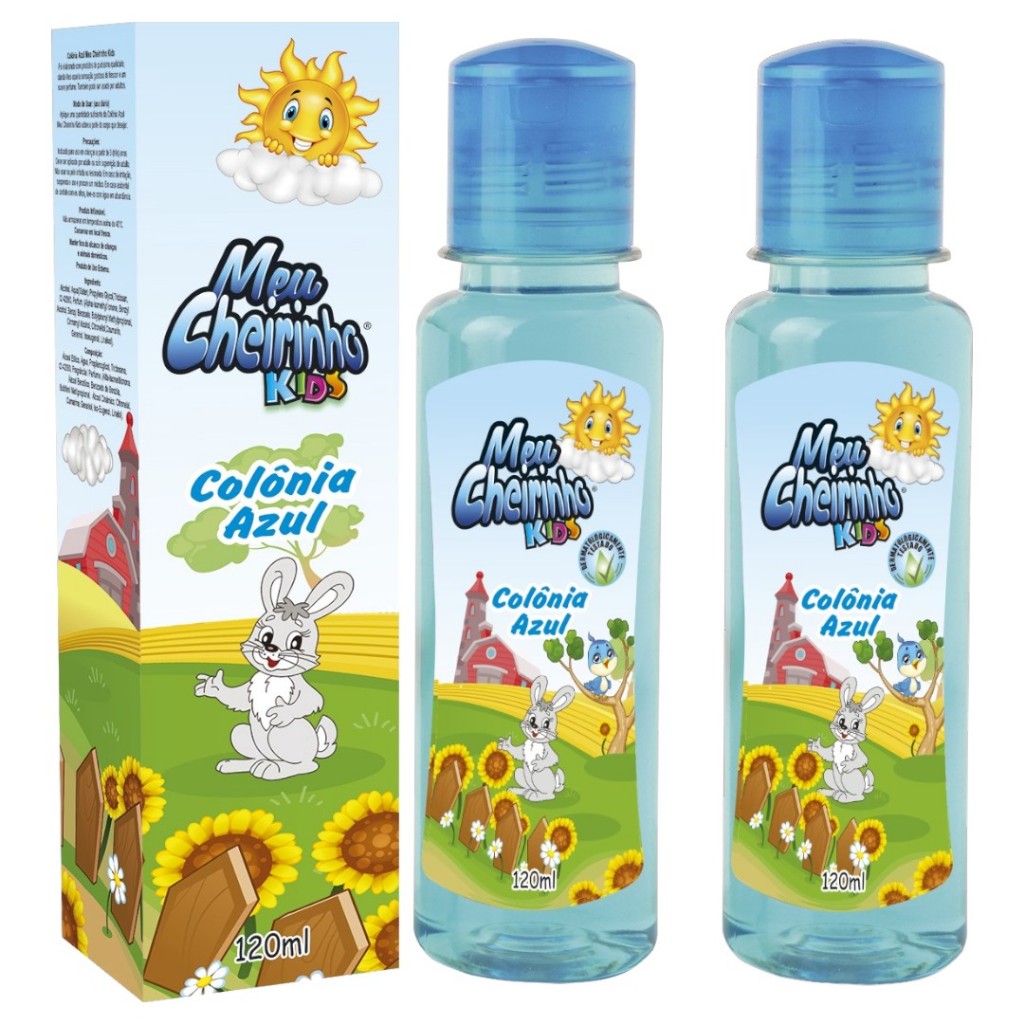 Colónia Infantil Azul Meu Cheirinho Kids 120 Ml Kit 2 Promoção Envio Imediato