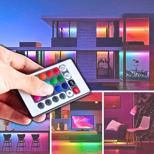 Controle Universal RGB Controlador Fita LED Controle Remoto para Decoração Casa e Carro em Oferta na Shopee