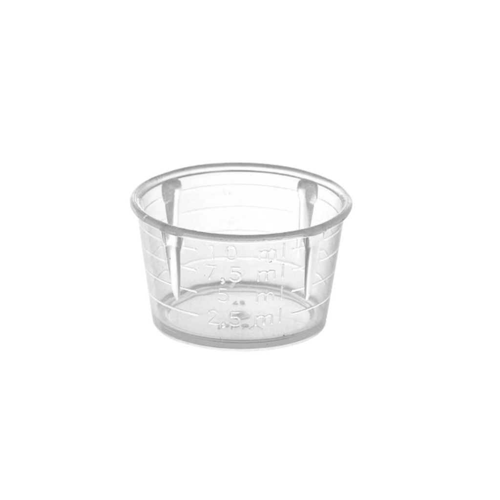 50 Copos De Medida Dosador Graduado 10ml Plástico Incolor
