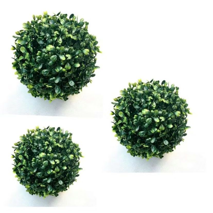 Kit 3 Bolas Buchinho De Grama 13cm Artificial Verde