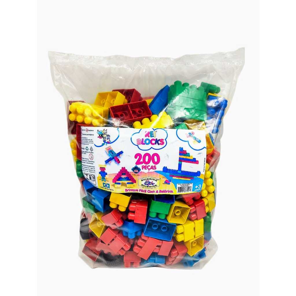 Blocos De Montar 200 Peças Com Rodinhas Reiblocks em Oferta na Shopee